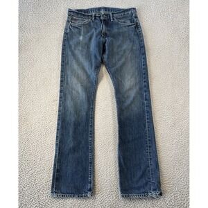 Polo Ralph Lauren Jeans Mens 32x32 Blue Slim‎ Straight 100% Cotton